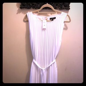 White pleated dress from Banana Republic with Tags